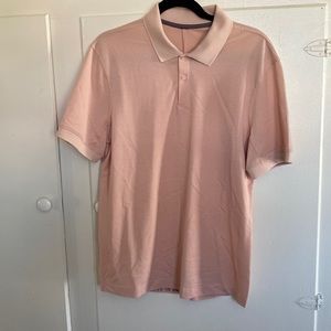 Lululemon mens M tech pique polo in seashell